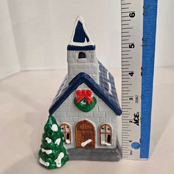 VTG 90s Pacific Rim Electrified Church House 6665 Christmas Village Ceramic - Picture 5 of 10